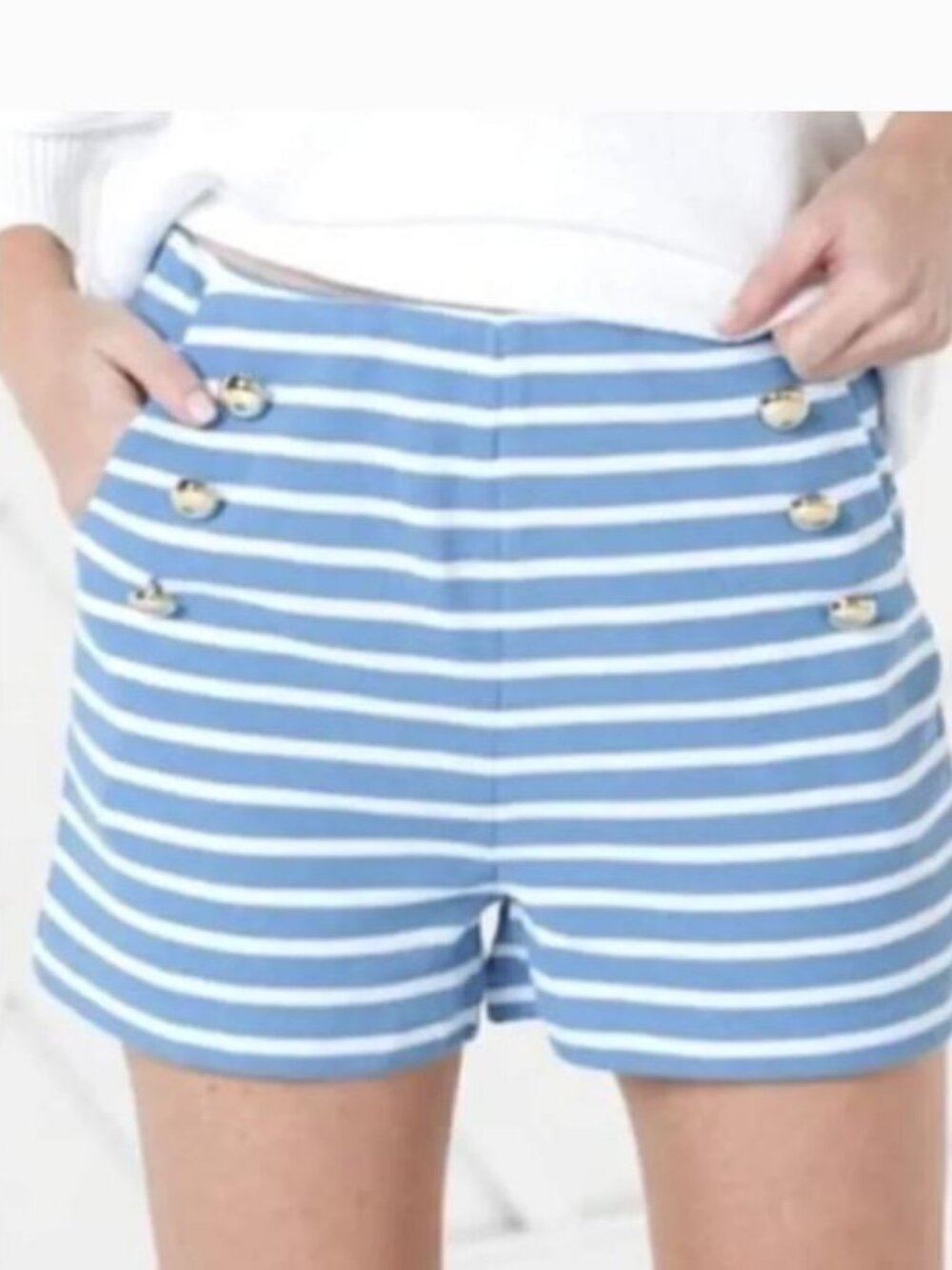 Saint Tropez West Nautical Striped Shorts Size 8